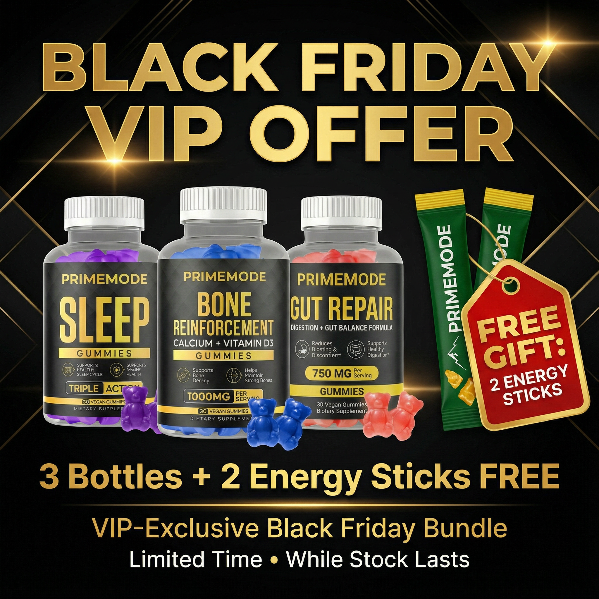 Complete Recovery Stack | Sleep + Bone + Gut Support Bundle