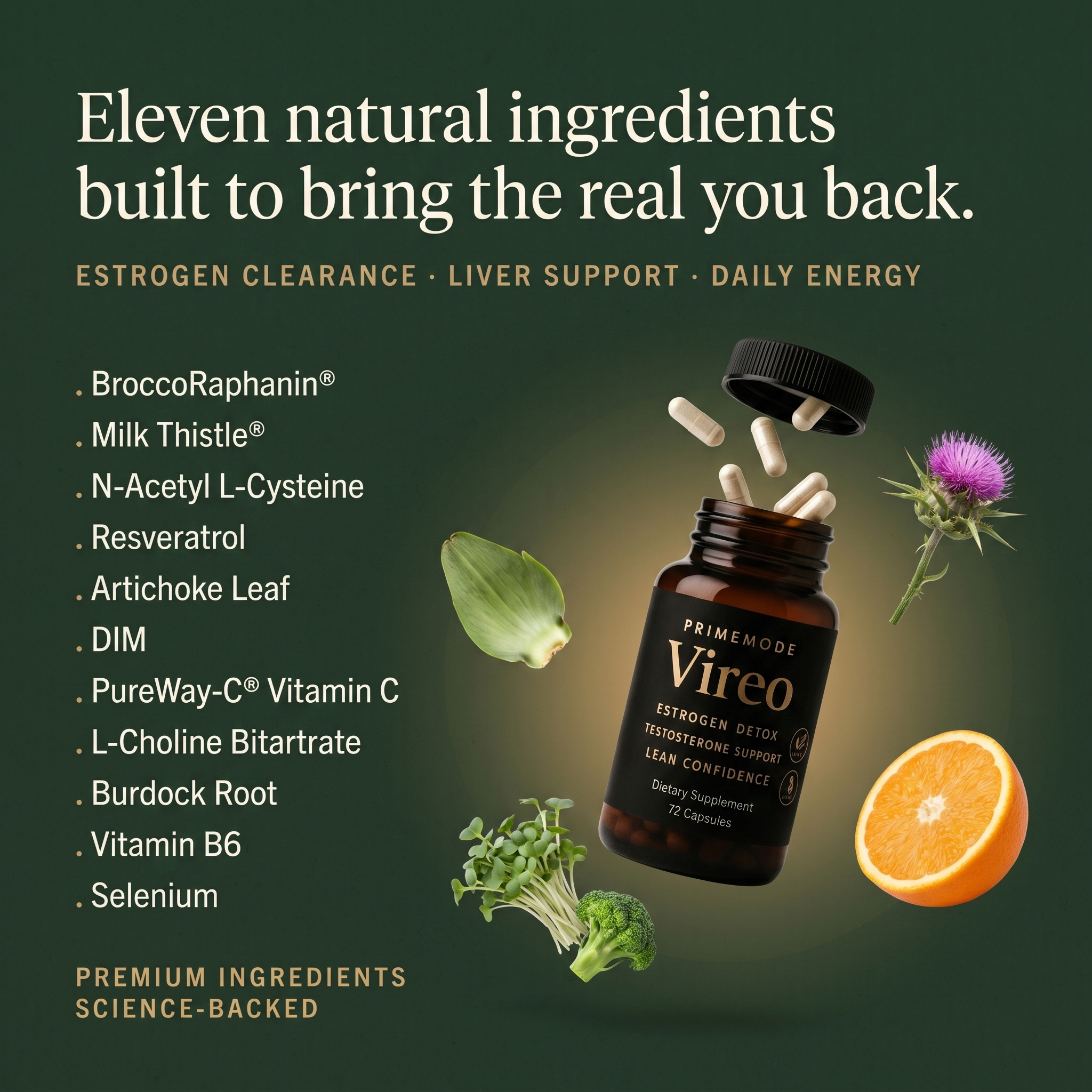 Vireo™ | Triple-Action Estrogen Control Formula for Men 45+
